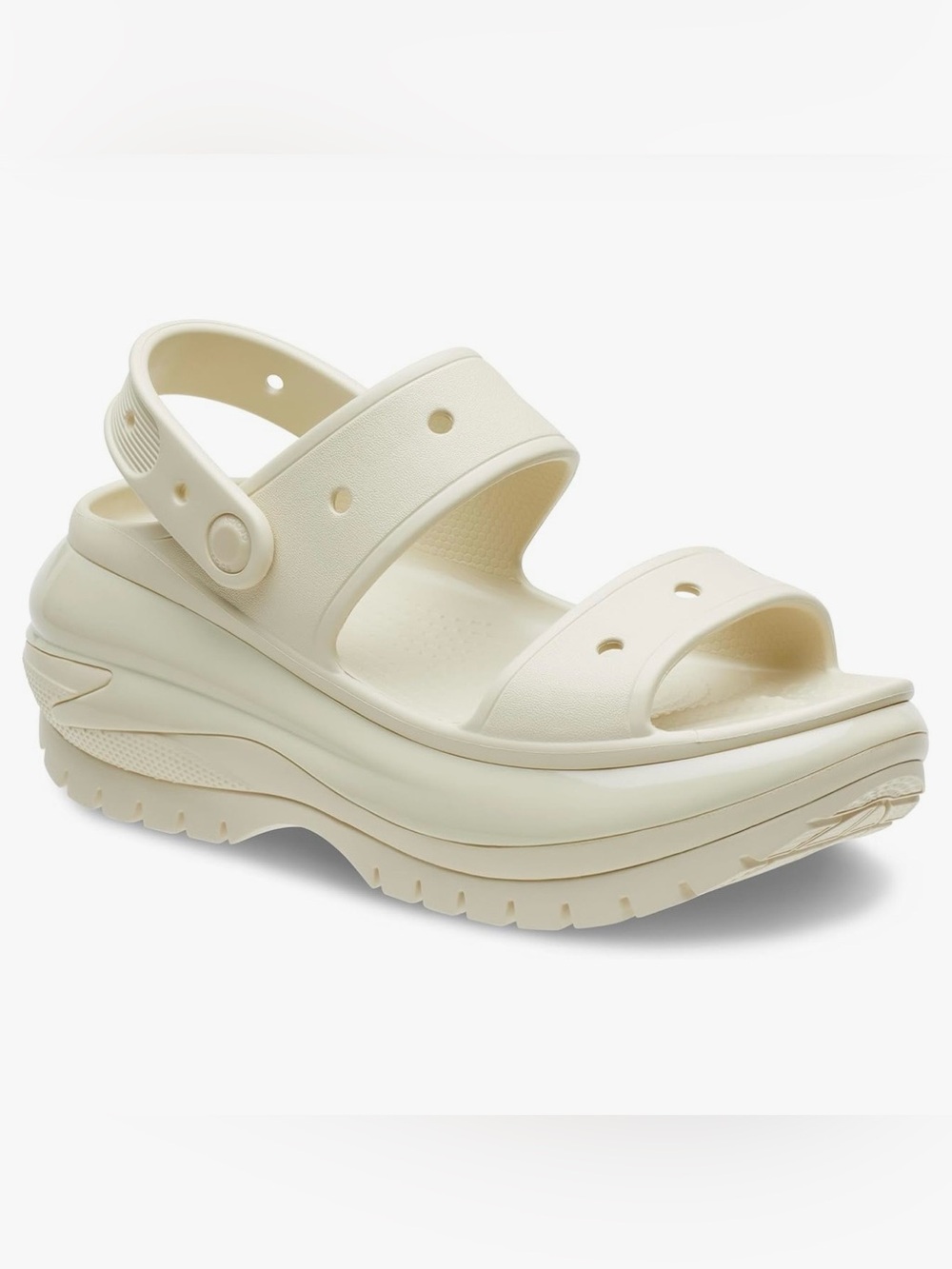 🆕 Crocs Mega Crush Sandal Bone Platform Clog Sizes Women’s 9,10,11 / Men’s 7,8,9